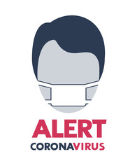 Design of coronavirus alert symbol