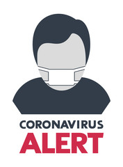 Design of coronavirus alert symbol