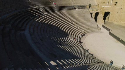 Orange’s antic theater from the sky. Fly inside the Unesco’s monument in Provence.