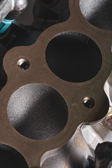 car engine component detail closeup