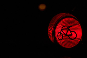 red bike traffic light
