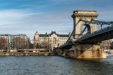 Obraz premium chain bridge in Budapest over the Danube