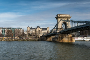 Obraz premium chain bridge in Budapest over the Danube
