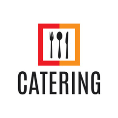 Vector logo of catering, restaurant and serving