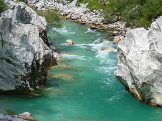 famous tolmin canyon in Slowenia