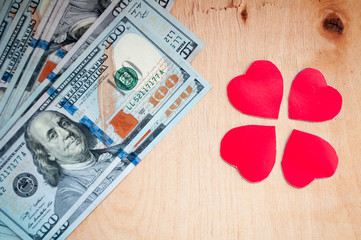 Money for the treatment of hearts, heart donors, healthcare, love, organ donation, family insurance...