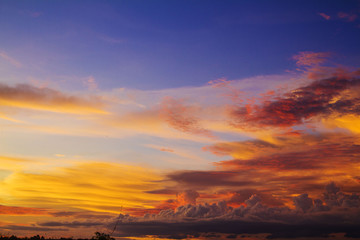 sunset in the mountains