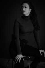 young actress posing for a portfolio