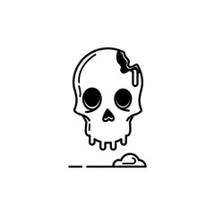 cute carachter skull face