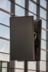 Flight display monitor in airport