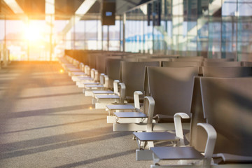 Photo of empty boarding gate in airport