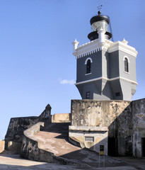 Lighthouse at the Castillo San Felipe del Morro in San Juan, PR