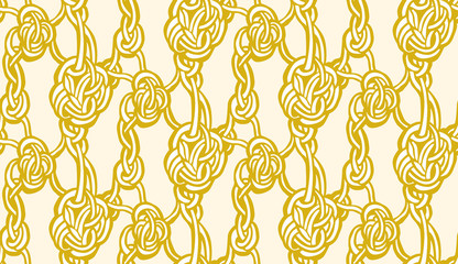 background of stylized tangled ropes with knots