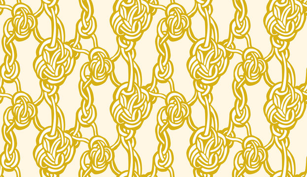 background of stylized tangled ropes with knots