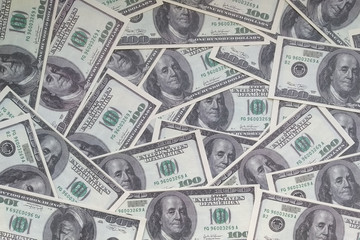 The texture of the banknotes of the American dollars. Business. Monetary funds.