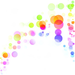 Bubbles Circle Dots Unique Colorful Bright Vector Background