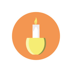 candle icon, block style icon