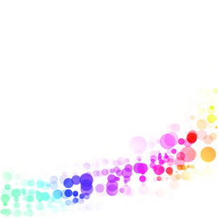 Bubbles Circle Dots Unique Colorful Bright Vector Background