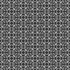 Black And White Abstract Background. Seamless  Geometric Pattern. Texture Wallpaper. Vector.