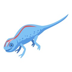 Red line blue lizard icon. Isometric of red line blue lizard vector icon for web design isolated on white background
