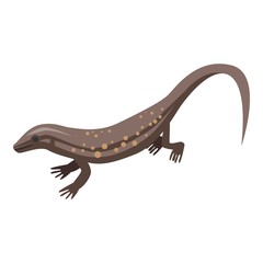 Ground lizard icon. Isometric of ground lizard vector icon for web design isolated on white background