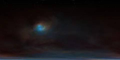 360-Grad-Sternsystem und leuchtender Nebel. Panorama, Umgebung 360 HDRI-Karte. Gleichwinklige Projektion, sphärisches Panorama © Peter Jurik