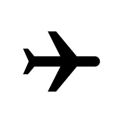 Airplane outline icon isolated. Symbol, logo illustration for mobile concept and web design.