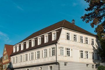 Naklejka premium White building in historical town Esslingen am Neckar, Germany