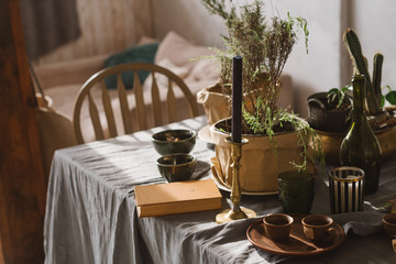 Vintage style table setting