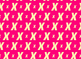 Letter X Modern Vector seamless pattern.