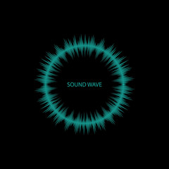 Sound waves vector illustration