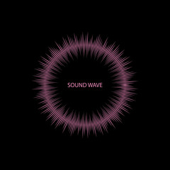 Sound waves vector illustration