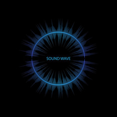 Sound waves vector illustration