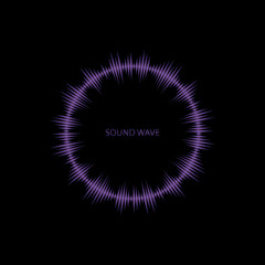 Sound waves vector illustration