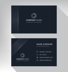 Business card in modern style black gray white