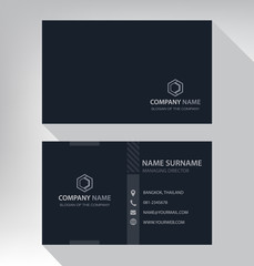 Business card in modern style black gray white