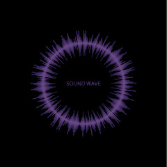 Sound waves vector illustration
