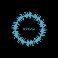 Sound waves vector illustration