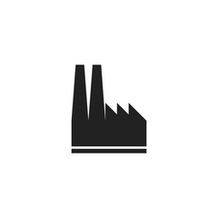 Factory icon isolated flat vector illustration. Web icon