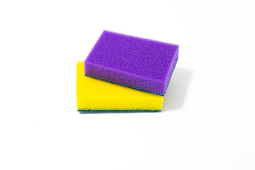 multi-colored foam sponges for washing dishes