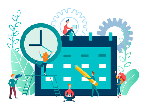 vector illustration time management concept.