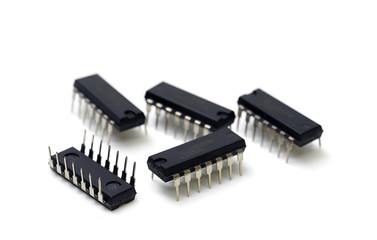 Integrated Circuit in white background