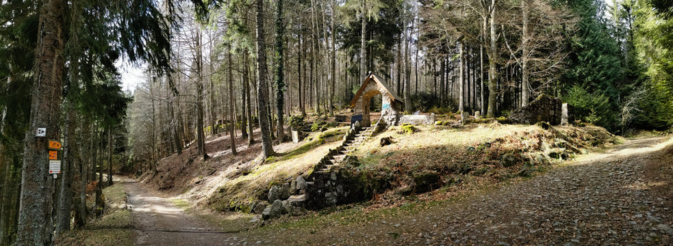 Le cimeti&egrave;re militaire allemand Kahm sur le GR5, Le Bonhomme, Alsace, France