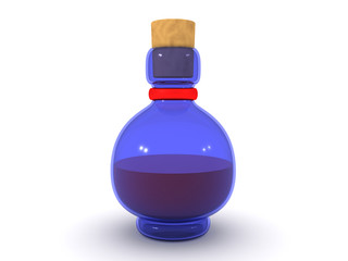 3D Rendering of beaker potion bottle