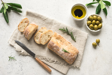 Ciabatta Bread with Olives