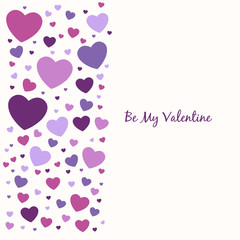 Be my Valentine. Valentine's day card. Vector image. Violet.