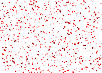 White background with red circles