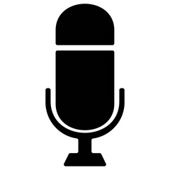 Microphone icon. Radio mic symbol. Karaoke sign. Icon illustration for perfect web and mobile UI concept.