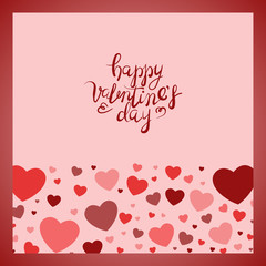 Background to the Valentine's day. Happy Valentine's Day. Pink background.Vector illustration