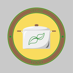 Vegan, vegetarian menu icon illustration design natural